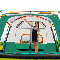 De haute qualité En Plein Air Automatique 6-12 personne grand luxe en plein air étanche toile famille camping 8-10 Personne Famille Tente de Camping