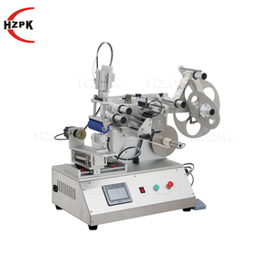 Machine d'étiquetage semi-automatique HZPK de bureau pour surfaces courbes double face, pour bouteilles et boîtes - Product Image 2