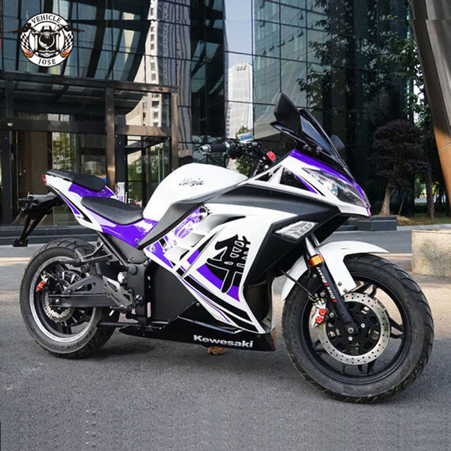 RZ Fashion New 72V Racing Electric Motorcycle 8000W Brushless Lithium Battery 100km Range >80km/h Speed Cool Design 150kg Load