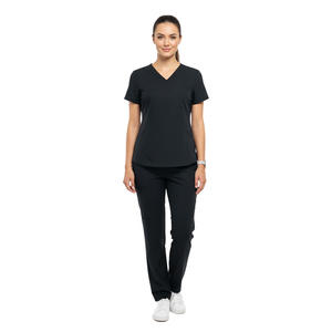 Conjuntos de Uniformes Médicos Profesionales para Mujer, Material de Spandex/Poliéster, Diseño con Detección de Agujas, Ajuste Cómodo, Bolsillos Prácticos - Product Image 1