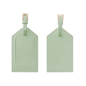 Accessoires de voyage en gros : Étiquette de bagage personnalisée en cuir PU avec logo pour valise et sac - Product Image 1