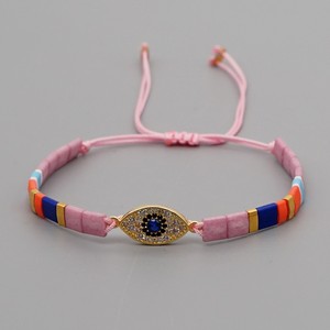 Go2boho Bracelet Mauvais œil Pour Dames Boho Réglable Bijoux En Perles Miyuki <span class=keywords><strong>Tila</strong></span> - Product Image 3