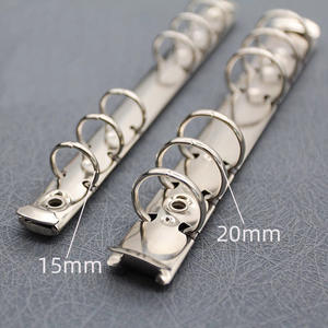 A5/A6サイズ メタルリングバインダー 6穴 ファイルクリップ付き 工場直販 画鋲式製本プレート 金属アクセサリー - Product Image 3