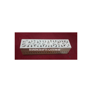 Marbre naturel brillant de forme rectangulaire personnaliser conçu belle boîte à sculpture sur crayon en stéatite magnifiques boîtes à main pour cadeau - Product Image 1