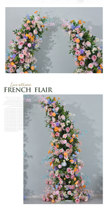 <span class=keywords><strong>New</strong></span> Monet phong cách vườn Sừng kim loại vòm hoa đám cưới trang trí nền sân khấu hoa mô phỏng - Product Image 6