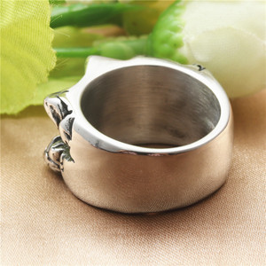 Anillo de Montaña de Acero Inoxidable, Estilo Retro Plateado, Joyería Unisex para Regalo - Product Image 3