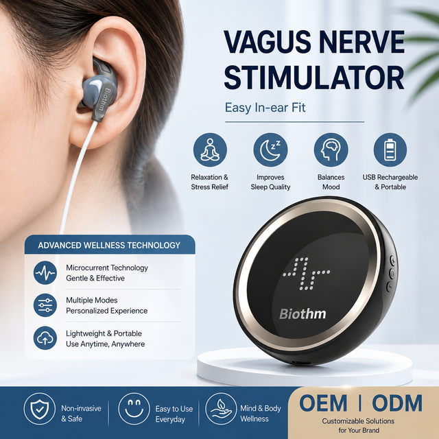 Biothm VNTune EZ Portable Ear Wellness Massager USB Rechargeable Device for Relaxation Sleep Support Daily Comfort Mind Body