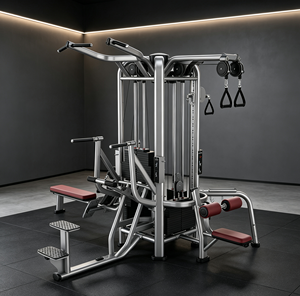 XINRUI Máquina de Gimnasio Multifuncional Comercial de Lujo con 4 Estaciones, Equipo de Entrenamiento de Fuerza con Cable Integrado - Product Image 6