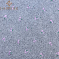 HAPPEAK haute qualité coton Pointelle fleur imprimé tissu impression personnalisée Jersey rayure doux Pointelle tricot tissu pour pyjamas