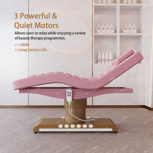 Cama de Belleza Eléctrica Moderna de Lujo con 3/4 Motores, Muebles de Salón, Base Dorada, Color Rosa, Cama de Masaje Facial para Spa, Cama de Extensión de Pestañas - Product Image 2