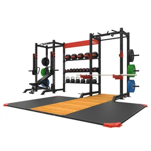 Multi Power Rack Gym Fitness Equipment Weightlifting Platform Commercial Gym Cage Storage Rack and Attachment