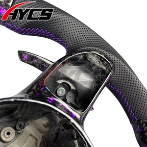 Volante Deportivo de Carreras de Fibra de Carbono Forjado con LED para Mercedes-Benz <span class=keywords><strong>AMG</strong></span> W167 W205 W213 GT <span class=keywords><strong>63</strong></span> Clase C Clase G <span class=keywords><strong>GLA</strong></span> GLE GLC GLS - Product Image 3