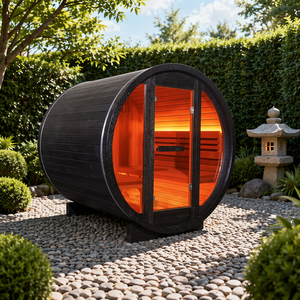 Sauna à vapeur extérieur <span class=keywords><strong>de</strong></span> grande taille pour 4 à 6 personnes, en bois d'épinette anti-corrosion, pour villa - Product Image 1
