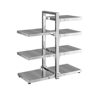 Estante de almacenamiento de cocina de acero inoxidable, estante de almacenamiento de utensilios de cocina ajustable de varias capas, estante de almacenamiento multifuncional para el hogar