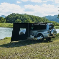 Auvent latéral pour SUV haut de gamme, 270 degrés, en aluminium noir, pour le camping en plein air, protection solaire