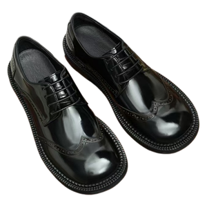 Zapatos Oxford de Vestir Casuales para Hombre, de Cuero Genuino Original, de Alta Calidad, Estilo Retro, para Boda, Novio, Caballero, Suaves y Cómodos para Oficina - Product Image 2