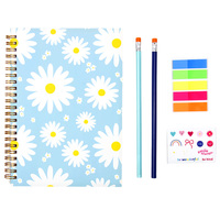Lindo Set de Papelería con Cuaderno para Niños Escolares, Notas Adhesivas, Lápices y Pegatinas, Kit Creativo de Útiles Escolares