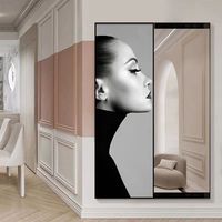 Miroir mural de grande taille 180x200 cm, cadre métallique, miroir de salle de bain moderne, élégant, forme personnalisée, cercle ovale, rectangle