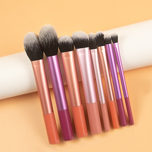 Logo personnalisé Ultra-Plush vegan Logo personnalisé professionnel de haute qualité Private Label Pink <span class=keywords><strong>Real</strong></span> Cosmetic Makeup Buissons <span class=keywords><strong>Technique</strong></span> - Product Image 2