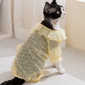 Ropa para Mascotas, Chalecos Personalizados Elegantes y Sencillos <span class=keywords><strong>de</strong></span> Lujo para Mascotas, <span class=keywords><strong>Primavera</strong></span> Verano, Transpirables, Ligeros, <span class=keywords><strong>de</strong></span> Poliéster, con Estampado Floral, Hipoalergénicos - Product Image 4