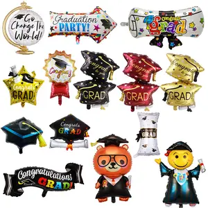 2024 Graduation Ceremony Congrats Grad Globos Ballon Para Fiesta 18" Graduation Party Decoration Foil Helium Balloons