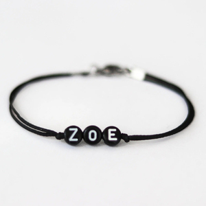 Braccialetto Personalizzato con Nome o Iniziali su Corda Nera, Regalo per <span class=keywords><strong>Uomo</strong></span> - Product Image 5
