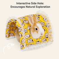 Rabbit Rabbit Hideout - Lit pour petits animaux sur le thème du sushi japonais avec tissu en coton peluche et isolation thermique