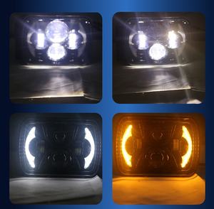 Faros LED Cuadrados <span class=keywords><strong>de</strong></span> 7 Pulgadas con Diseño <span class=keywords><strong>de</strong></span> <span class=keywords><strong>Luna</strong></span>, Luces <span class=keywords><strong>de</strong></span> Circulación Diurna, Bombillas Nuevas para Vehículos Todoterreno, Directo <span class=keywords><strong>de</strong></span> Fábrica - Product Image 5