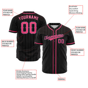 Maglia da Baseball Personalizzata in Tinta Unita, Design Gratuito, Alta Qualità, Vendita all'Ingrosso - Product Image 4