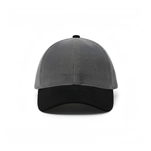 Unisex Gray 6-Panel Baseball Cap Fitted Solid Color Casual <b>Hat</b> Adult Breathable Waterproof Polyester Twill Spring <b>Summer</b> - Product Image 2