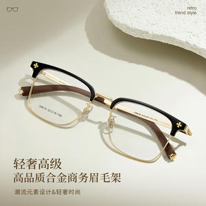 Lunettes demi-cerclées pour homme Voss, monture rectangulaire en alliage, verres en résine remplaçables, 34819, origine Danyang - Product Image 2