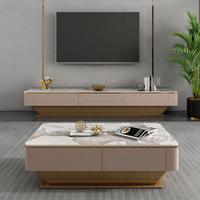Meubles d'intérieur de style italien, table basse en bois pour salon, meuble TV de luxe léger de haute qualité, meuble TV