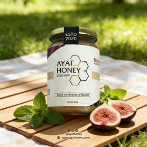 Miel Blanca Ayat Premium, Orgánica, Pura, Cruda, Sin Calentar, Textura Suave, Sabor Dulce Suave, Endulzante Natural Saludable para Bebidas y Cocina (Adey - Product Image 6