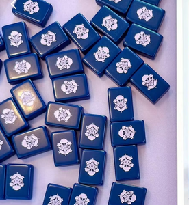 Juego de <span class=keywords><strong>Mahjong</strong></span> Dear <span class=keywords><strong>Mahjong</strong></span> de 160 Piezas Premium, las Fichas Originales en Acrílico Azul Marino, Juego de <span class=keywords><strong>Mahjong</strong></span> para Fiestas y Entretenimiento - Product Image 2