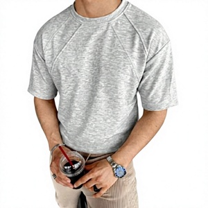 Premium Loose Fit Cotton <b>Polyester</b> Blend Raglan Sleeve <b>Men</b>’s Custom <b>T</b>-<b>Shirt</b> Casual O Neck Short Sleeve Breathable Soft Fabric - Product Image 3