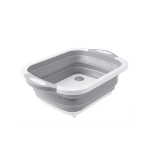 Cuisine Multifanctional Portable 2 en 1 Pliable Pliable En Plastique Blocs À Découper <span class=keywords><strong>Planche</strong></span> À Découper Panier À Laver - Product Image 5