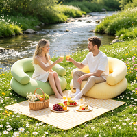 Fauteuil gonflable portable Joyee, canapé gonflable confortable, chaise longue gonflable multicolores en PVC pour le camping en plein air