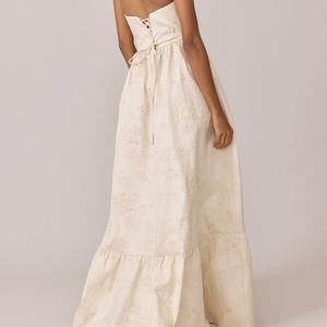 Fabricants de vêtements sur mesure en gros – Robe de bal élégante et discrète, taille fine, jacquard fin, robe de soirée longue et sexy - Product Image 3