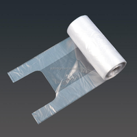 Vind vergelijkbare iconen, aangepaste logo's, HDPE vest-handvat tassen op rol, transparante, food grade, gemakkelijk te openen T-shirt tassen voor groenten en fruit