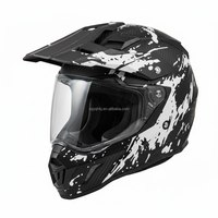 Casque de moto tout-terrain professionnel unisexe en matériau ABS certifié DOT, respirant et anti-chute