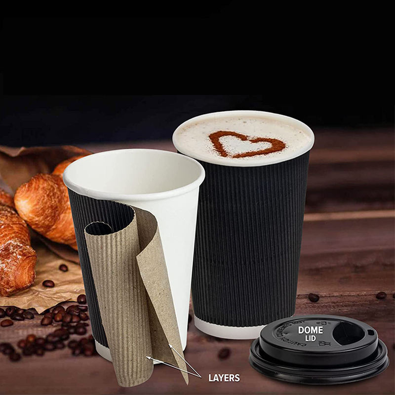 Gobelet en papier à paroi ondulée