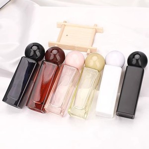 Envase de Perfume Vacío de Lujo con Pulverizador de Bomba Cilíndrica de 30 ml, Cuadrado, con Pulverización Fina, de Vidrio <span class=keywords><strong>Ámbar</strong></span>, Rosa, Amarillo, Negro Mate, Serigrafiado - Product Image 1