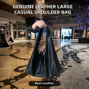 Sacs à main hobo décontractés pour femmes, en cuir véritable, avec un grand design à nœud ouvert, grande capacité - Product Image 2