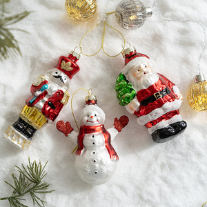 Nuovo <span class=keywords><strong>natale</strong></span> decorativo creativo di vetro a forma speciale palla animale ciondolo Babbo <span class=keywords><strong>Natale</strong></span> pupazzo di neve in ciondolo - Product Image 2
