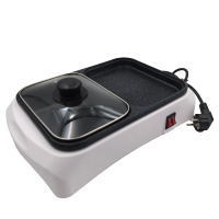 Grill électrique multifonctionnel avec surface de cuisson antiadhésive ouverte de 1500 W pour une utilisation en extérieur et en intérieur