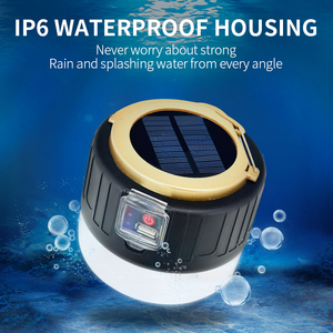 Linterna LED para acampar, recargable, carga Solar, portátil, para viajes, pesca, senderismo - Product Image 3