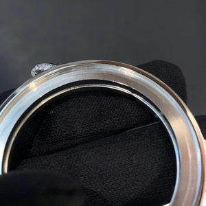 Boîtier de montre de luxe en diamant pour NH35/SKX007-huître en <span class=keywords><strong>or</strong></span> rose 904L, diamants de laboratoire CVD, cristal bombé, style Datejust et plongeur - Product Image 6