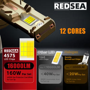 Redsea R11 160W 16000LM Phare <span class=keywords><strong>LED</strong></span> H4 <span class=keywords><strong>H7</strong></span> H11 9005 9006 <span class=keywords><strong>Ampoule</strong></span> <span class=keywords><strong>de</strong></span> phare <span class=keywords><strong>LED</strong></span> Contrôle <span class=keywords><strong>de</strong></span> l'application Bluetooth Flash Lumière <span class=keywords><strong>LED</strong></span> <span class=keywords><strong>de</strong></span> voiture - Product Image 2