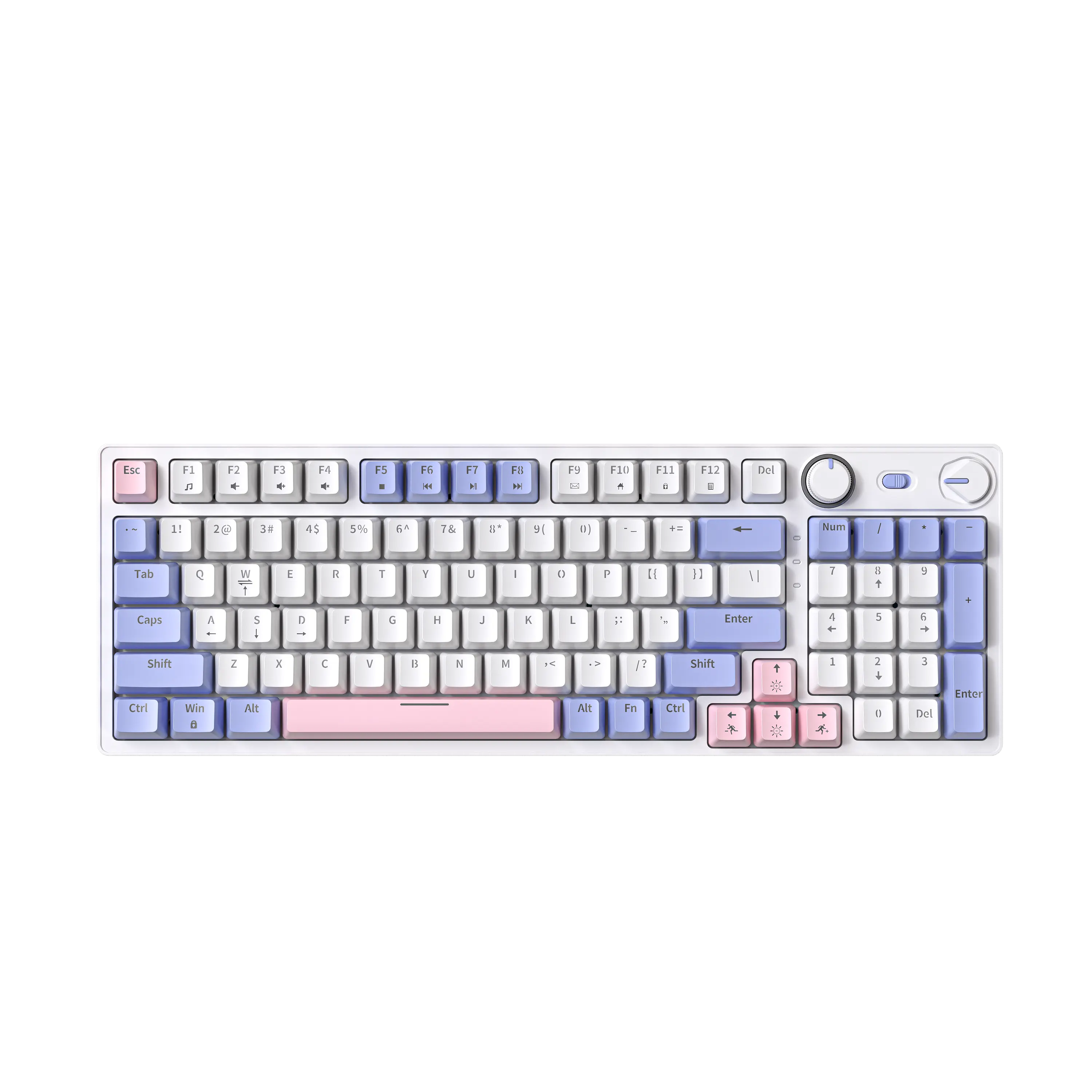Keycap personalizzato in ABS a iniezione a due colori 98 tasti Hot swap RGB retroilluminati N tasti rollover tastiera meccanica da gioco Wireless