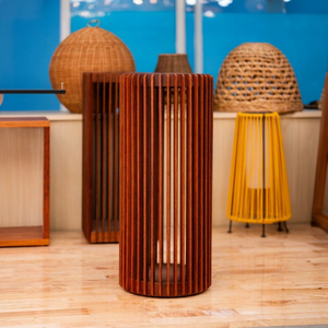 Lámpara Solar de Madera de Teca, Impermeable, sin Llama, Ecológica, con Certificación ROHS, Luz de Jardín, Muebles de Exterior con Listones para Decoración - Product Image 1